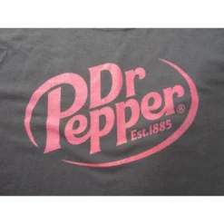 Dr. Pepper Est. 1885 Maroon Logo Men's Black Graphic Tee