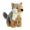 Aurora Small Wolf Eco Nation Eco-Friendly Stuffed Animal Gray 9"