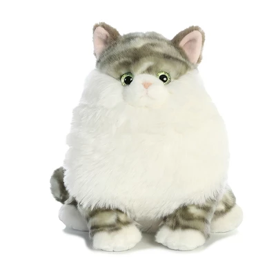Aurora Fat Cats 9.5" Dumpling Tabby Grey Stuffed Animal 1 Aurora Fat Cats 9.5" Dumpling Tabby Grey Stuffed Animal