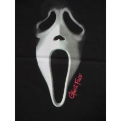 Ghostface With Pink Logo Men's Black Graphic Tee