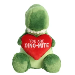Aurora Val Sayings 9" You Are Dino-Mite T-Rex Green Stuffed Animal