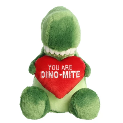 Aurora Val Sayings 9" You Are Dino-Mite T-Rex Green Stuffed Animal 1 Aurora Val Sayings 9" You Are Dino-Mite T-Rex Green Stuffed Animal