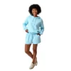 SANRIO Hello Kitty Women's Aqua Blue Hoodie & Shorts Set