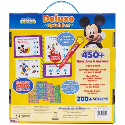 Pi Kids Disney Mickey Mouse Clubhouse Mickey & Minnie Mouse Deluxe Quiz It Pen With 4 Books And Bonus Stickers 7 Pi Kids Disney Mickey Mouse Clubhouse Mickey & Minnie Mouse Deluxe Quiz It Pen With 4 Books And Bonus Stickers - Image 7