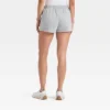 Women's Striped Graphic Shorts - Light Gray