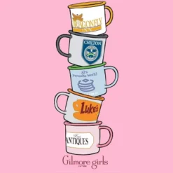 Gilmore Girls Coffee Cups Women's Pink Sleep Pajama Pants