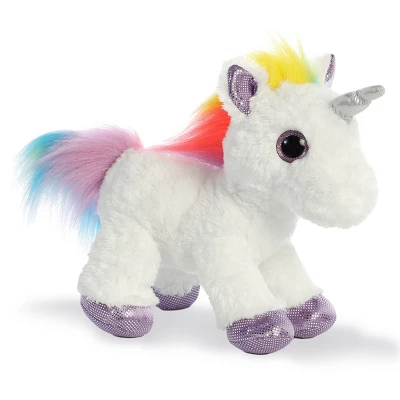 Aurora Sparkle Tales 12" Rainbow Unicorn White Stuffed Animal 2 Aurora Sparkle Tales 12" Rainbow Unicorn White Stuffed Animal - Image 2