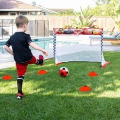 Disney Pixar Cars Soccer Goal Set For Kids By GoSports Includes 4 Ft X 3 Ft Soccer Goal, Size 3 Soccer Ball And Cones