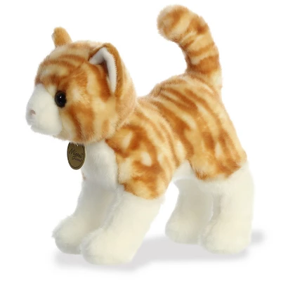 Aurora Miyoni 10" Orange Tabby Cat Orange Stuffed Animal 4 Aurora Miyoni 10" Orange Tabby Cat Orange Stuffed Animal - Image 4
