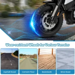 Costway 12V Kids Ride On Licensed BMW Motorcycle Dirt Bike With Light & Music White -Toys Sale Store GUEST 26bde746 5c22 4015 8161 5a2e562e9dc7