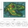 Aquarius Puzzles Jurassic World Map 1000 Piece Jigsaw Puzzle