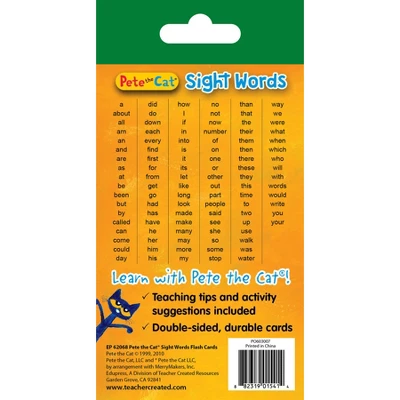 Teacher Created Resources Pete The Cat Sight Words Flash Cards 1 Teacher Created Resources Pete The Cat Sight Words Flash Cards
