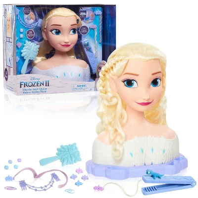 Disney Frozen 2 Deluxe Elsa The Snow Queen Styling Head 17pc 1 Disney Frozen 2 Deluxe Elsa The Snow Queen Styling Head 17pc