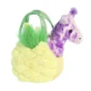 Aurora Small Pineapple Giraffe Fancy Pals Fashionable Stuffed Animal Purple 8"