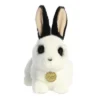 Aurora Miyoni 10" Black And White Rex Rabbit White Stuffed Animal