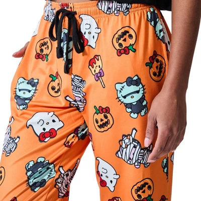 Hello Kitty Halloween Costumes Women's Orange Sleep Pajama Pants 2 Hello Kitty Halloween Costumes Women's Orange Sleep Pajama Pants - Image 2
