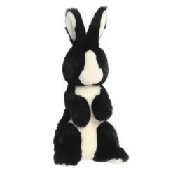 Aurora Sitting Pretty Bunny 11" Black Black Stuffed Animal