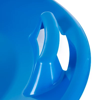 Slippery Racer Downhill Pro Heavy-Duty Cold Resistant Superman Adults And Kids Plastic Saucer Disc Snow Sled With Handles, Blue 4 Slippery Racer Downhill Pro Heavy-Duty Cold Resistant Superman Adults And Kids Plastic Saucer Disc Snow Sled With Handles, Blue - Image 4