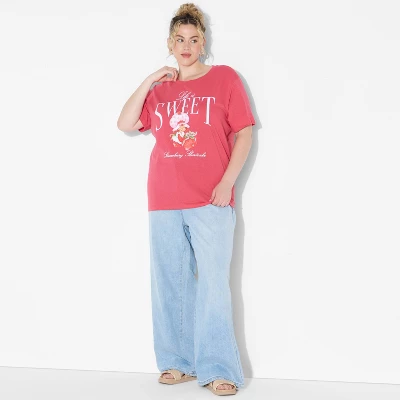 Women's Strawberry Shortcake Short Sleeve Graphic T-Shirt - Cherry Red 5 Women's Strawberry Shortcake Short Sleeve Graphic T-Shirt - Cherry Red - Image 5