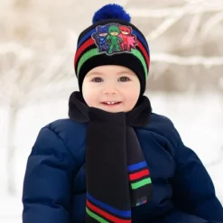 PJ Masks Winter Hat, Scarf & Mittens/Gloves Set, Kids Ages 2-7