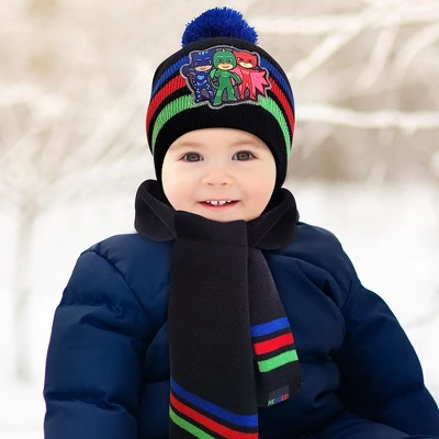 PJ Masks Winter Hat, Scarf & Mittens/Gloves Set, Kids Ages 2-7 1 PJ Masks Winter Hat, Scarf & Mittens/Gloves Set, Kids Ages 2-7