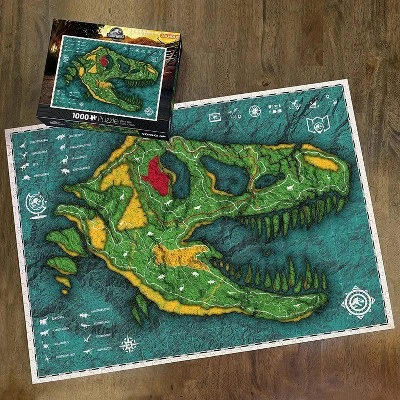 Aquarius Puzzles Jurassic World Map 1000 Piece Jigsaw Puzzle 2 Aquarius Puzzles Jurassic World Map 1000 Piece Jigsaw Puzzle - Image 2