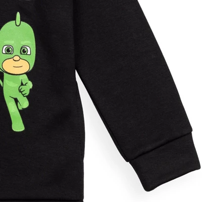 PJ Masks Catboy Owlette Gekko Little Boys Fleece Pullover Hoodie Black 5 PJ Masks Catboy Owlette Gekko Little Boys Fleece Pullover Hoodie Black - Image 5
