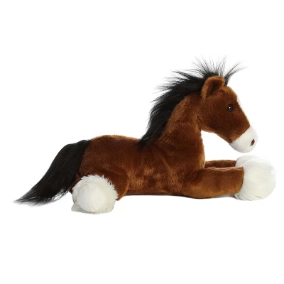 Aurora Flopsie 12" Captain Horse Brown Stuffed Animal 2 Aurora Flopsie 12" Captain Horse Brown Stuffed Animal - Image 2