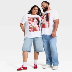 Latino Heritage Month Adult Graphic Selena Short Sleeve T-Shirt - White 7 Latino Heritage Month Adult Graphic Selena Short Sleeve T-Shirt - White -Toys Sale Store GUEST 44b7e2dd 23ed 4291 b028 cfbe63d8a98d