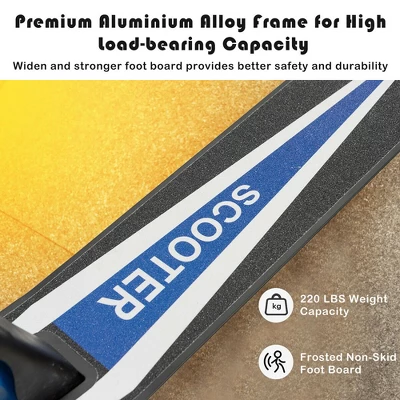 Costway Folding Sports Kick Scooter W/LED Wheels For Kids Teens Pink Blue 5 Costway Folding Sports Kick Scooter W/LED Wheels For Kids Teens Pink Blue - Image 5