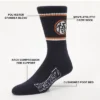 Dragon Ball Z Stripe, AOP And Logo Mens Athletic Crew Socks 3 Pack