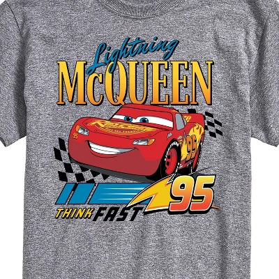 Men's - Cars - Lightning McQueen Think Fast 95 Short Sleeve Graphic T-Shirt 1 Men's - Cars - Lightning McQueen Think Fast 95 Short Sleeve Graphic T-Shirt