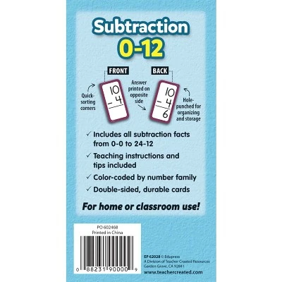 Edupress Subtraction Flash Cards, All Facts 0-12 2 Edupress Subtraction Flash Cards, All Facts 0-12 - Image 2