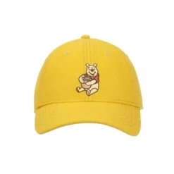 Winnie The Pooh With Honey Pot Yellow Unstructured Baseball Cap