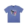 SANRIO Kuromi & My Melody Sparkling Heart Frame Adult Periwinkle Crew Neck Short Sleeve T-shirt