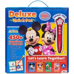 Pi Kids Disney Mickey Mouse Clubhouse Mickey & Minnie Mouse Deluxe Quiz It Pen With 4 Books And Bonus Stickers