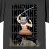 Demon Slayer Inosuke Hashibira Crew Neck Short Sleeve Charcoal Men's T-shirt