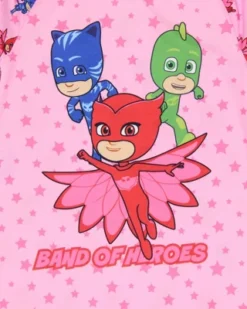 PJ Masks Girls' Gekko Catboy Owlette Characters Pajama Dress Nightgown Pink