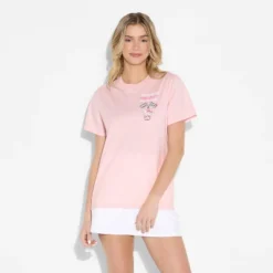 SANRIO Women's Hello Kitty Tokyo Speed Short Sleeve Graphic T-Shirt - Pink