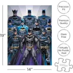 Aquarius Puzzles DC Comics Batman Batsuits 500 Piece Jigsaw Puzzle
