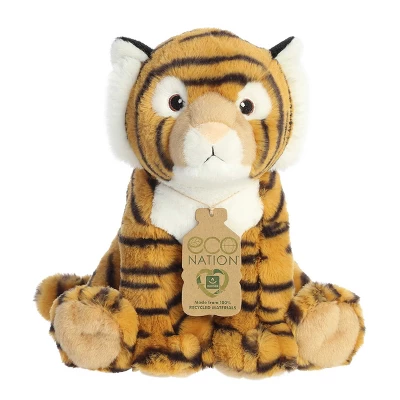 Aurora Medium Tiger Eco Nation Eco-Friendly Stuffed Animal Brown 10" 1 Aurora Medium Tiger Eco Nation Eco-Friendly Stuffed Animal Brown 10"