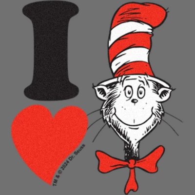 Infant's Dr. Seuss I Love Cat In The Hat Bodysuit - Athletic Heather - 12 Months 1 Infant's Dr. Seuss I Love Cat In The Hat Bodysuit - Athletic Heather - 12 Months