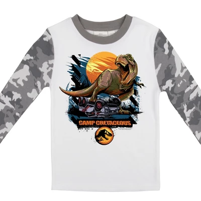 Jurassic World Jurassic Park Camp Cretaceous Youth Long Sleeve Pajama Set With Camo Design 3 Jurassic World Jurassic Park Camp Cretaceous Youth Long Sleeve Pajama Set With Camo Design - Image 3