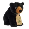 Aurora Small Black Bear Eco Nation Eco-Friendly Stuffed Animal Black 8.5"