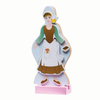 Melissa & Doug Disney Cinderella And Belle And Rapunzel Magnetic Dress-Up Wooden Dolls 2 Melissa & Doug Disney Cinderella And Belle And Rapunzel Magnetic Dress-Up Wooden Dolls - Image 2