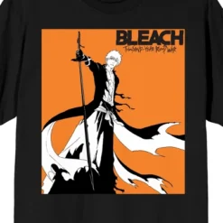 Bleach 1000 Year Blood War Ichigo Key Art Crew Neck Short Sleeve Men's Black T-shirt
