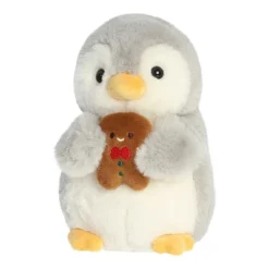 Aurora Small Gray PomPom Penguin 7.5" Gingerbread Man Playful Stuffed Animal -Toys Sale Store GUEST 61d17f2e d279 447d 8414 9e7b06280941