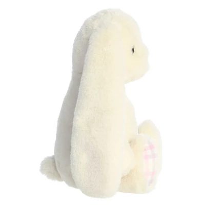 Aurora Gingham Bunny 13" Cream White Stuffed Animal 2 Aurora Gingham Bunny 13" Cream White Stuffed Animal - Image 2