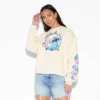 Disney Women's Stitch Graphic Sweatshirt - Ivory