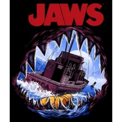 Men's Jaws Shark Teeth Boat T-Shirt